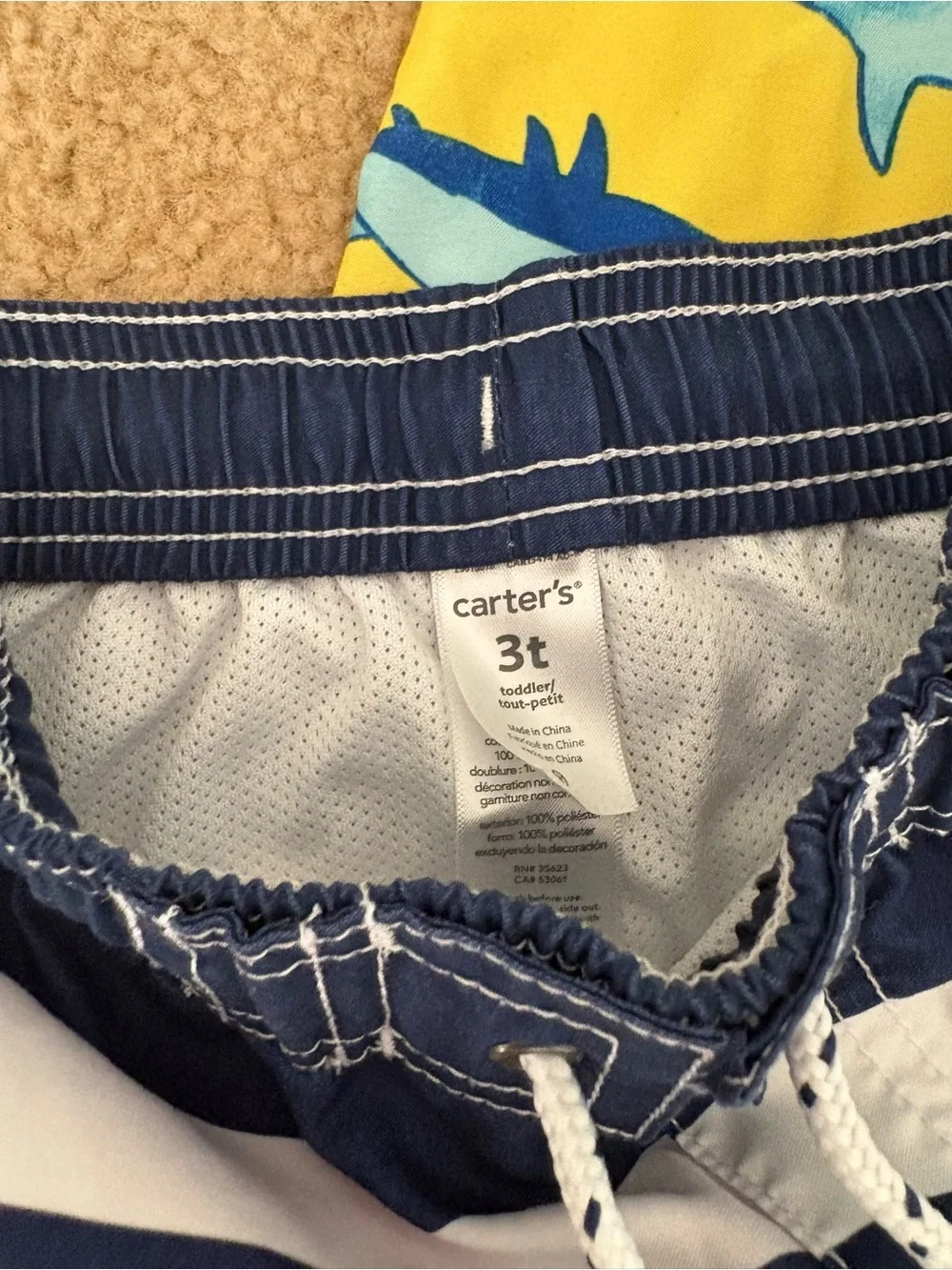 3T Old Navy & Carter’s Brand Swim Bundle - 3 boys suits and 2 rash guards